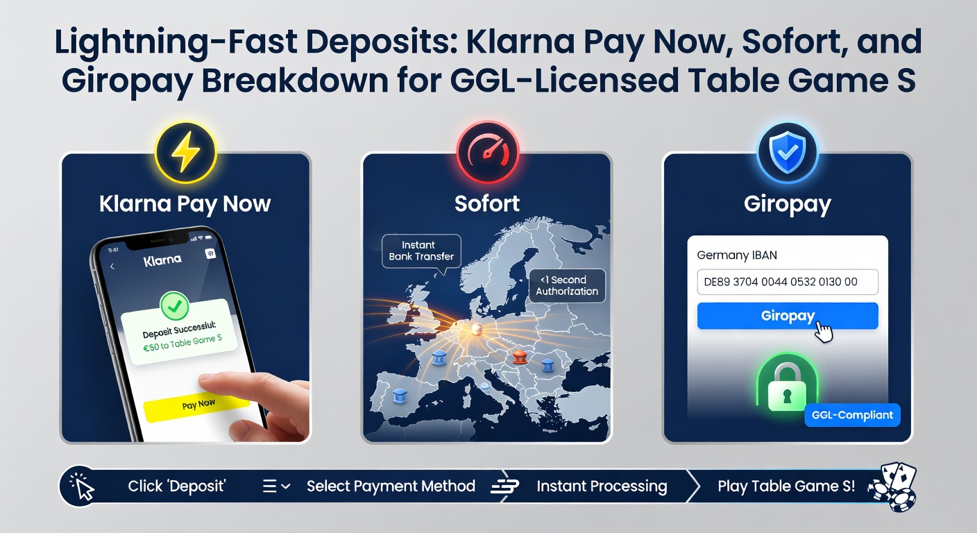 Screenshot einer Einzahlungsoberfläche mit Sofort, Klarna und Giropay-Optionen in einem GGL-Casino