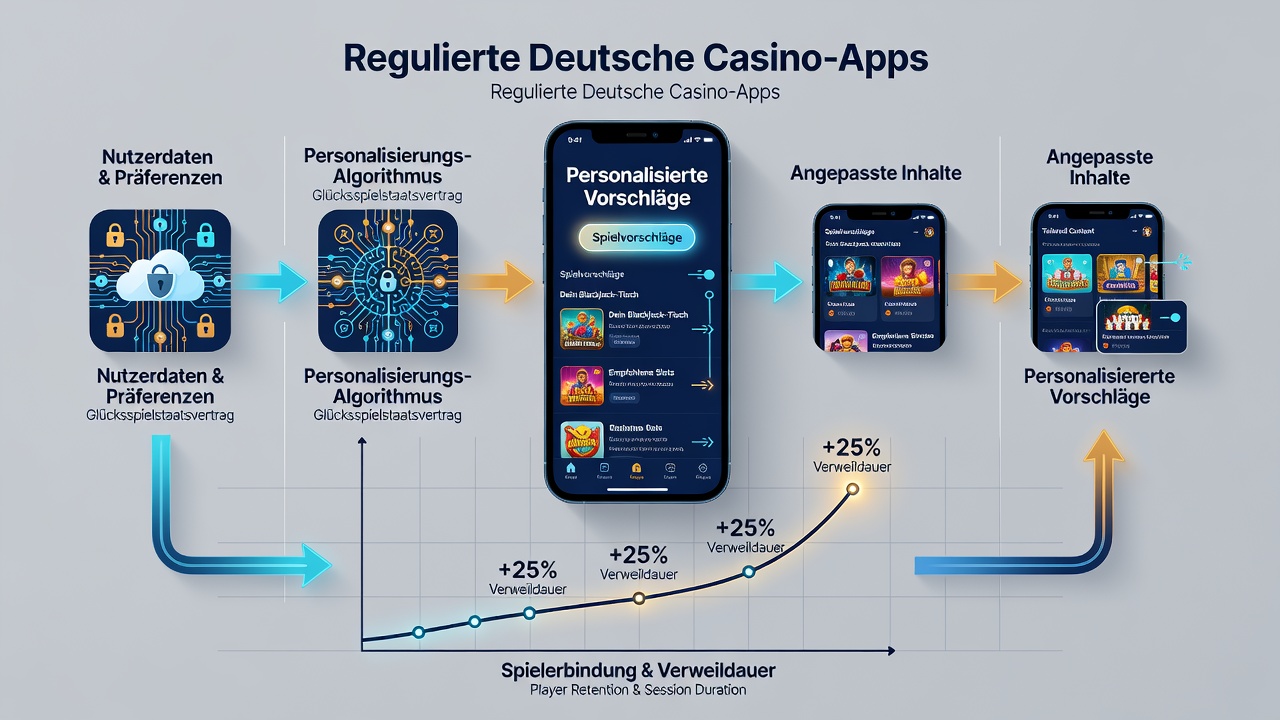 Diagramme zu Retentionsraten und personalisierten Empfehlungen in deutschen Casino-Apps