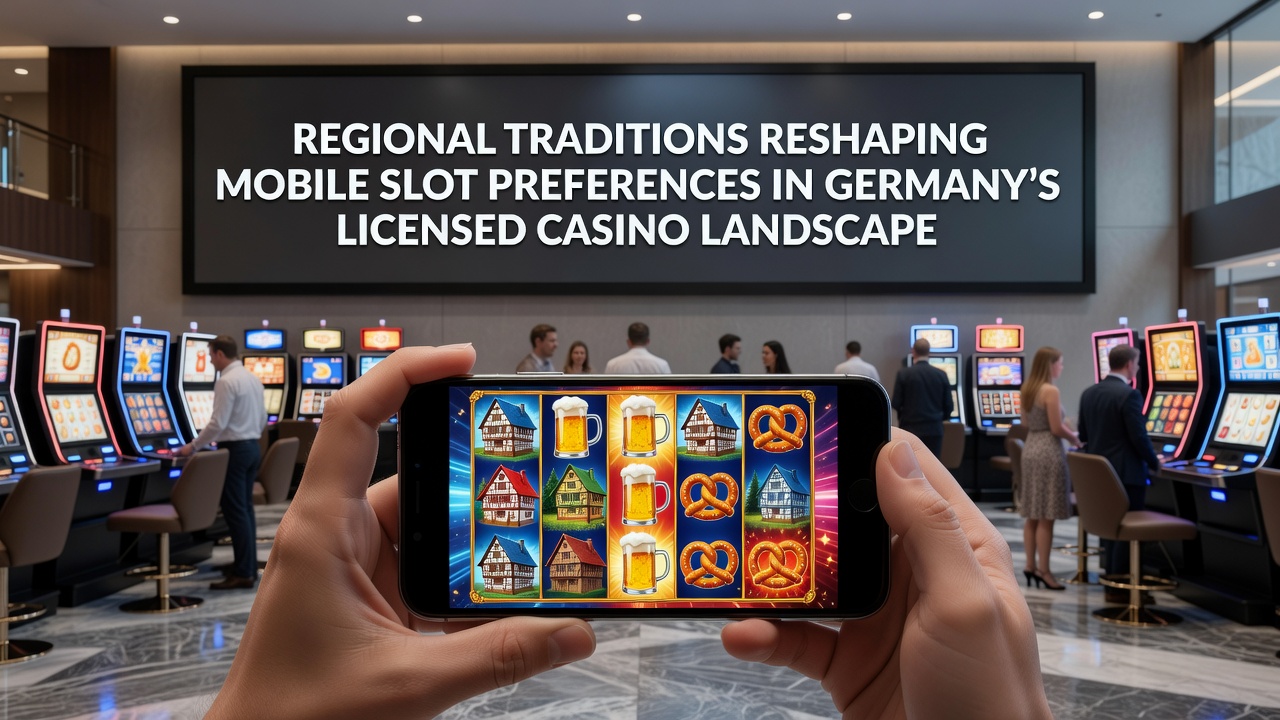 Mobile Slot-Spiele mit regionalen Motiven aus Bayern und Norddeutschland auf einem Smartphone-Display in einer lizenzierten deutschen Casino-App