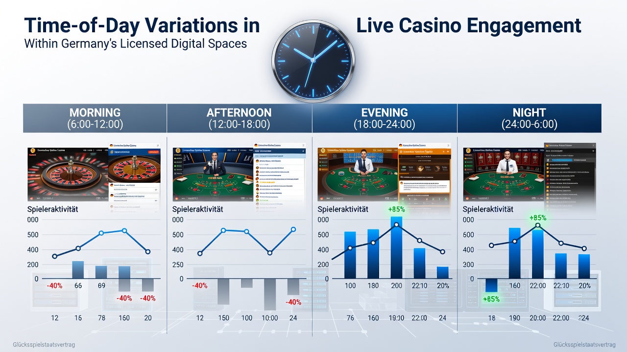 Heatmap der Live-Casino-Nutzung über 24 Stunden in deutschen lizenzierten Plattformen